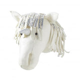 Fiona Walker  Felt Animal Head - The Silver Unicorn