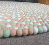 Felt Ball Rug - Mother of Pearl