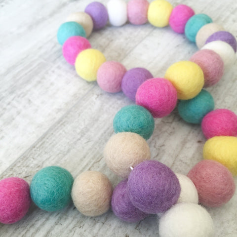 Bunchie Felt Ball Garland - Flower and Fawn Accessories Winston + Grace