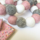 Bunchie Felt Ball Garland - Marble Blush Accessories Winston + Grace