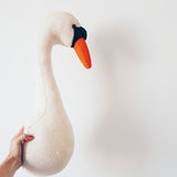 Fiona Walker Felt Animal Head- The Swan  Winston + Grace