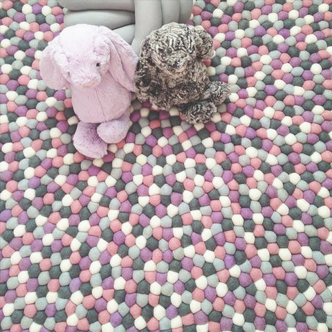 Felt Ball Rug - Storms at Sunrise  Winston + Grace