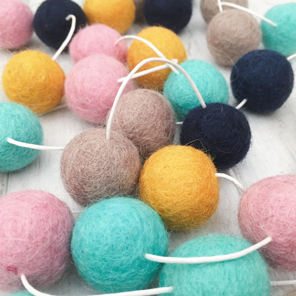 Felt Ball Garland - Autumn Harvest Accessories Winston + Grace