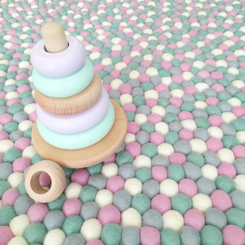 Felt Ball Rug - MintMallow  Winston + Grace