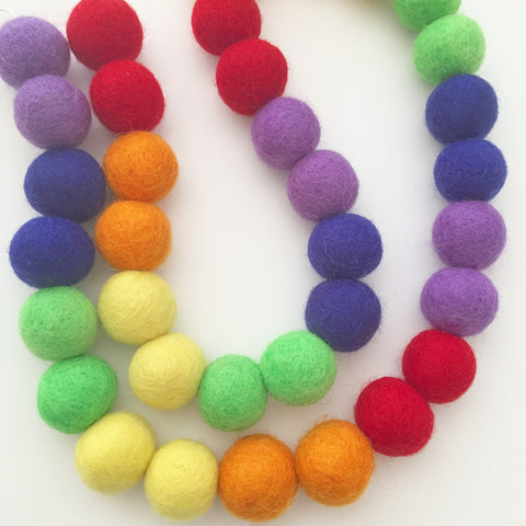 Bunchie Felt Ball Garland - Rainbow Love Accessories Winston + Grace