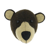 Fiona Walker Felt Animal Head - The Brown Bear  (Mini)