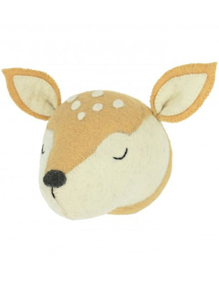 Fiona Walker Felt Animal Head - The Sleepy Deer  (Mini)