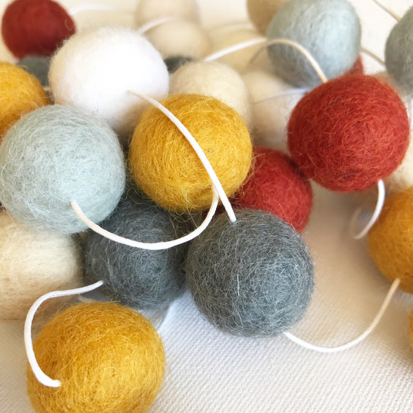 Felt Ball Garland - Rustic Moon Accessories Winston + Grace