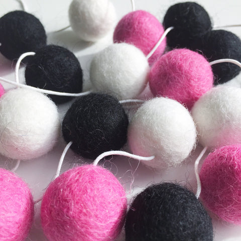 Felt Ball Garland - Pink Panther Accessories Winston + Grace