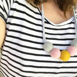 Felt Ball Necklace - The Mini's Mustard  Winston + Grace