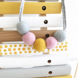 Felt Ball Necklace - The Mini's Mustard  Winston + Grace