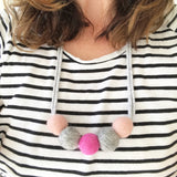 Felt Ball Necklace - The Pink Marble  Winston + Grace