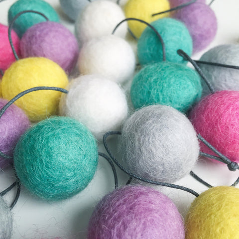 Felt Ball Garland - Popping Candy Accessories Winston + Grace