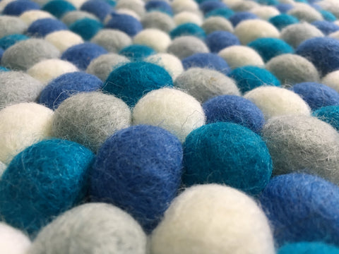 Felt Ball Rug - Ocean Deep  Winston + Grace