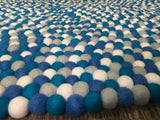 Felt Ball Rug - Ocean Deep  Winston + Grace