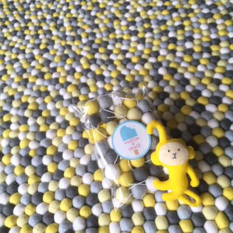 Felt Ball Rug - Yellow Brick Road  Winston + Grace