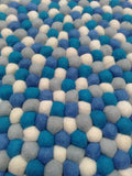 Felt Ball Rug - Ocean Deep