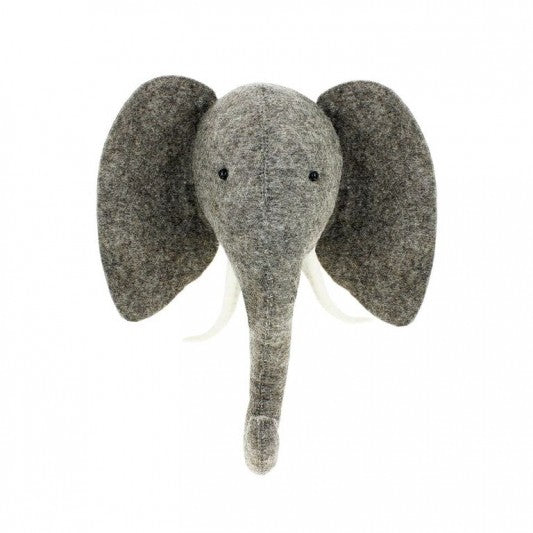 Fiona Walker Felt Animal Head - The Elephant  (Medium - Trunk Up)  Winston + Grace