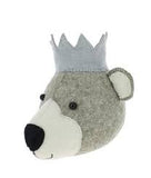 Fiona Walker Felt Animal Head - The Baby Bear with Crown (Mini)  Winston + Grace