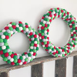 Felt Ball Wreath - Tradish Chrish  Winston + Grace