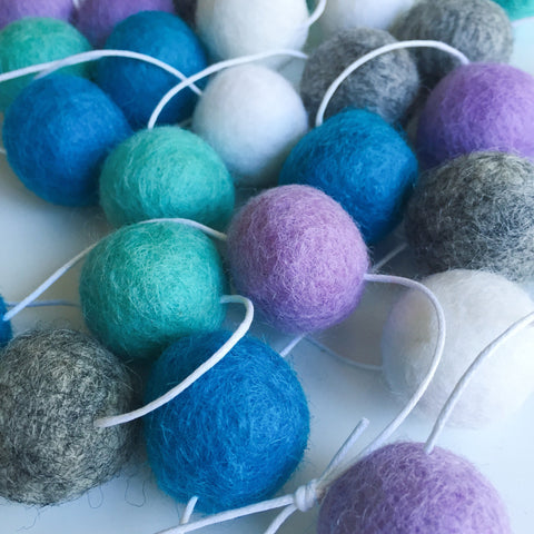 Felt Ball Garland - Sea Foam Accessories Winston + Grace