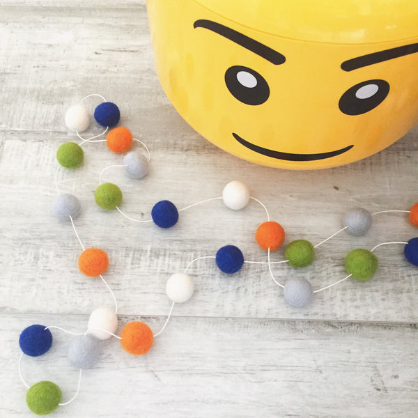 Felt Ball Garland - Hungry Caterpillar Accessories Winston + Grace