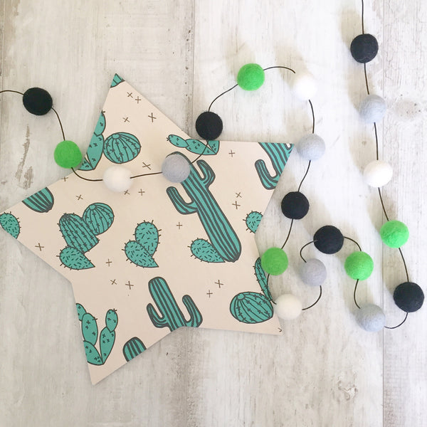 Felt Ball Garland - Cactus Cool Accessories Winston + Grace