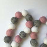 Bunchie Felt Ball Garland - Marble Blush Accessories Winston + Grace