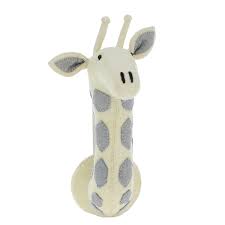Fiona Walker Felt Animal Head - The Giraffe- Pastel with grey spots  (Medium)