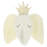 Fiona Walker Felt Animal Head - The Sleepy Elephant (With a Gold Crown)  Winston + Grace
