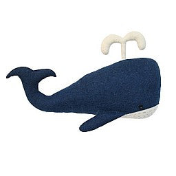 Fiona Walker Felt Animal Head - The Whale (Blue)  Winston + Grace