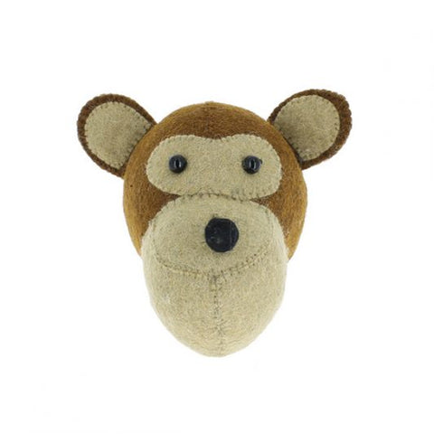Fiona Walker Felt Animal Head - The Monkey (Mini)  Winston + Grace