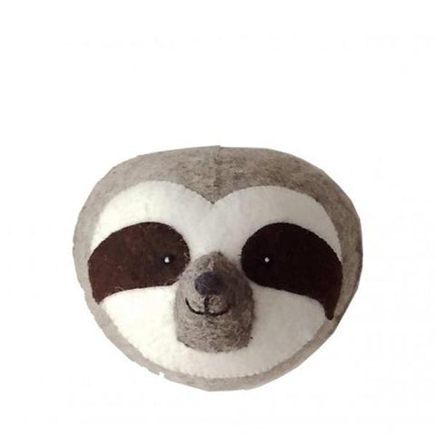 Fiona Walker Felt Animal Head- The Sloth - Mini