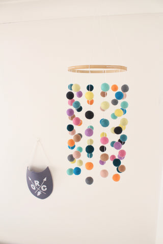 Felt Ball Mobile - CUSTOM COLOUR DESIGN  Winston + Grace