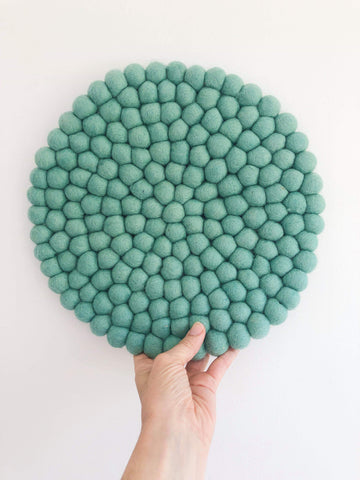 Felt Ball Mini Mat (trivet) - Mint  Winston + Grace