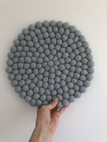 Felt Ball Mini Mat (trivet) - Dark Grey  Winston + Grace