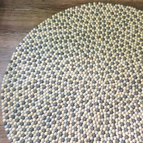 Felt Ball Rug - Silver Stone  Winston + Grace