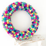 Felt Ball Wreath - Blended Family  Winston + Grace