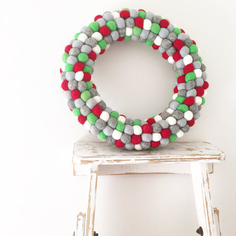 Felt Ball Wreath - New Traditions  Winston + Grace