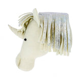 Fiona Walker  Felt Animal Head - The Silver Unicorn