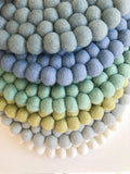 Felt Ball Mini Mat (trivet) - Denim  Winston + Grace