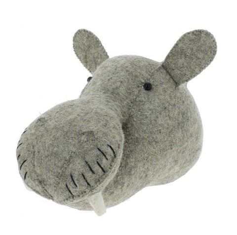 Fiona Walker Felt Animal Head - The Hippo (Mini)  Winston + Grace