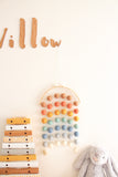 Rainbow Moon Felt Ball Mobile - Earthy Rainbow  Winston + Grace