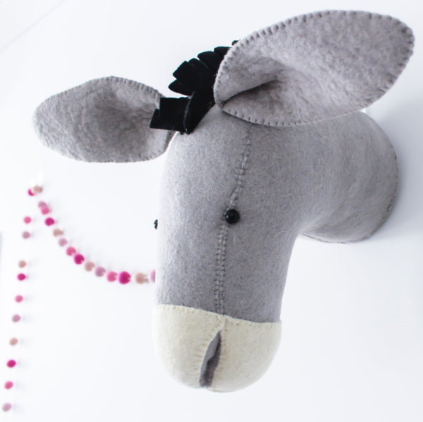 Fiona Walker Felt Animal Head- The Donkey  Winston + Grace