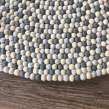 Felt Ball Rug - Silver Stone  Winston + Grace