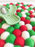 Felt Ball Mini Mat (trivet) - Christmas  Winston + Grace