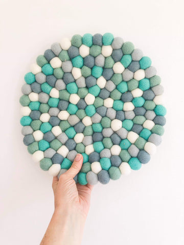 Felt Ball Mini Mat (trivet) - King Neptune  Winston + Grace