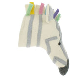 Fiona Walker Felt Animal Head - The Pastel Zebra Medium)
