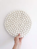 Felt Ball Mini Mat (trivet) - White  Winston + Grace
