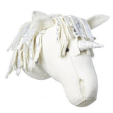 Fiona Walker  Felt Animal Head - The Silver Unicorn